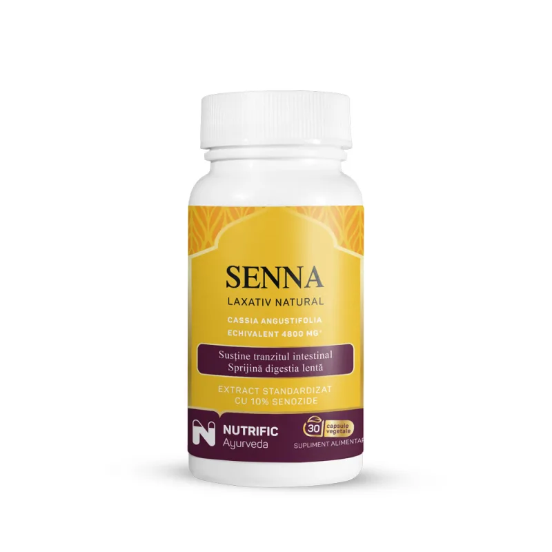 Senna laxativ natural, 30 capsule vegetale, Nutrific — preț și oferte