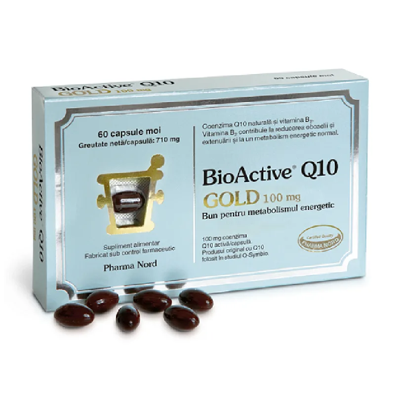 BioActive Q10 Gold, 100 mg, 60 capsule, Pharma Nord — preț și oferte
