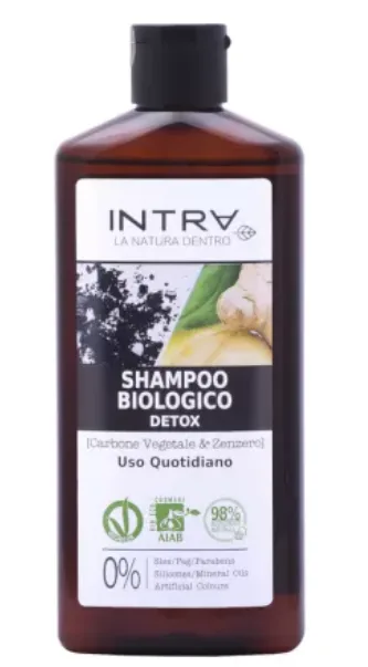 Sampon bio cu carbune vegetal si ghimbir, 250ml, Intra — preț și oferte