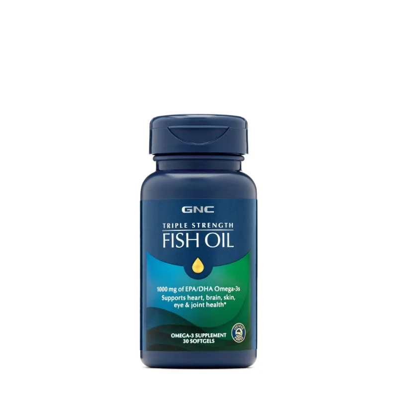 Ulei de peste 1000mg Omega-3 EPA si DHA Triple Strenght Fish Oil, 30 capsule, GNC — preț și oferte