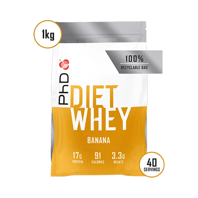 Pudra proteica cu aroma de banane Diet Whey, 1kg, PhD — preț și oferte