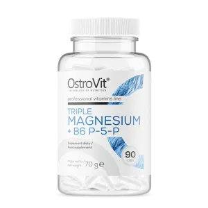 Supliment alimentar Triple Magnesium + B6 P-5-P, 90 capsule, OstroVit