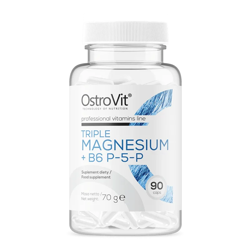 Supliment alimentar Triple Magnesium + B6 P-5-P, 90 capsule, OstroVit — preț și oferte