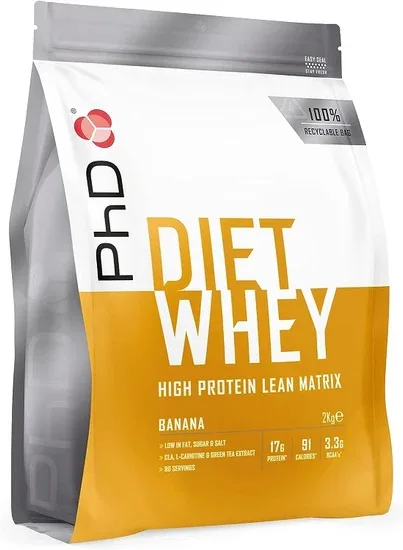 Pudra proteica cu aroma de banane Diet Whey, 2kg, PhD — preț și oferte