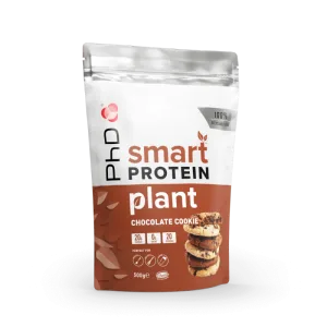 Pudra de proteine vegetale cu aroma de ciocolata cu biscuiti Smart Protein Plant, 500g, PhD
