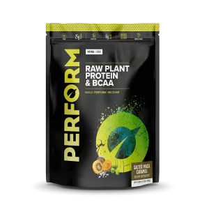 Proteine vegetale si BCAA cu aroma de Caramel sarat si Maca Perform, 988g, Vivo