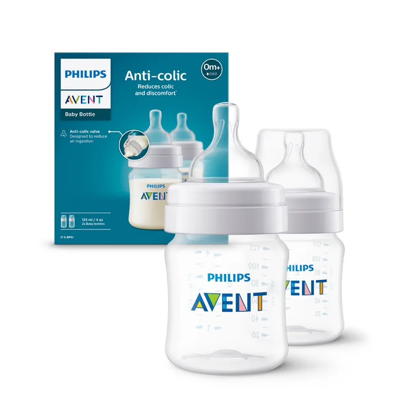 Set biberoane anti-colici pentru +0 luni SCY100/02, 2x125ml, Philips Avent — preț și oferte