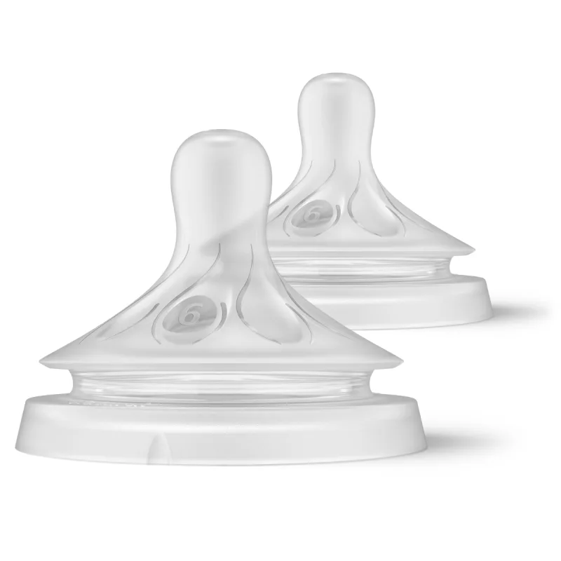 Set tetine cu debit pentru hrana consistenta +6 luni SCY966/02 Natural Response SCY966/02, 2 bucati, Philips Avent — preț și oferte