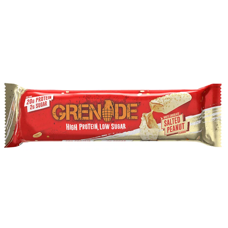 Baton proteic cu ciocolata alba si alune, 60g, Grenade — preț și oferte