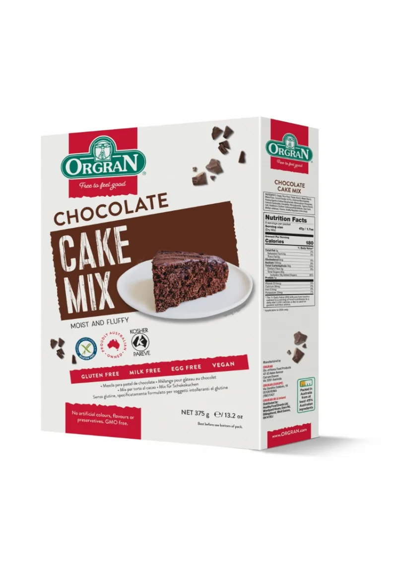 Amestec pentru tort cu ciocolata, 375g, Orgran — preț și oferte