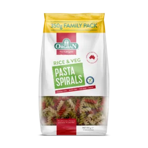Paste spirale din orez si legume, 350g, Orgran