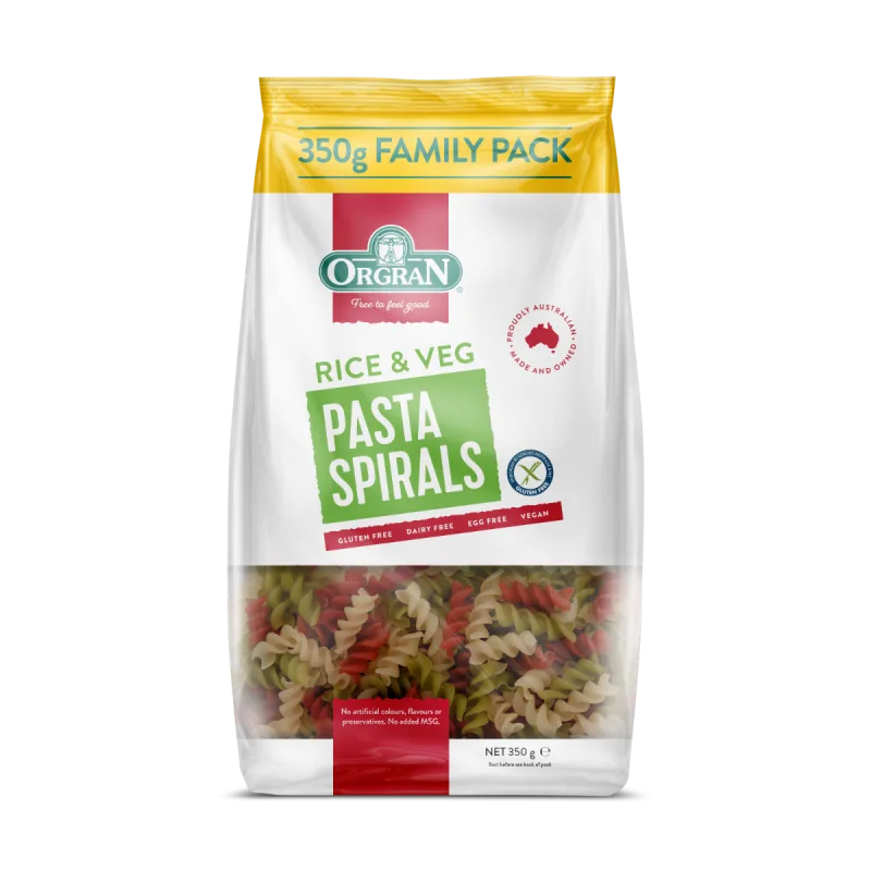 Paste spirale din orez si legume, 350g, Orgran — preț și oferte