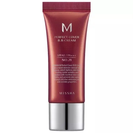 BB Cream M Perfect Cover SPF42/PA+++, nuanta 21 Bej Deschis, 20ml, Missha — preț și oferte