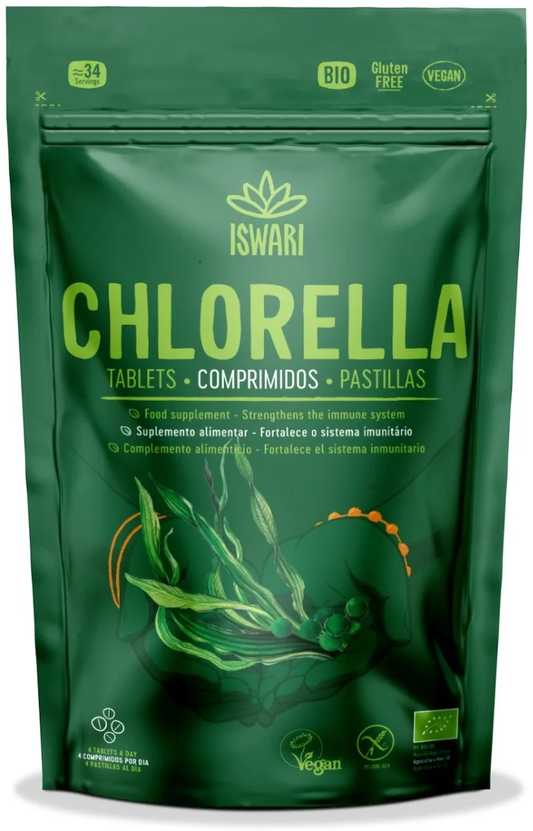Chlorella bio sub forma de tablete, 140 tablete, Iswari — preț și oferte
