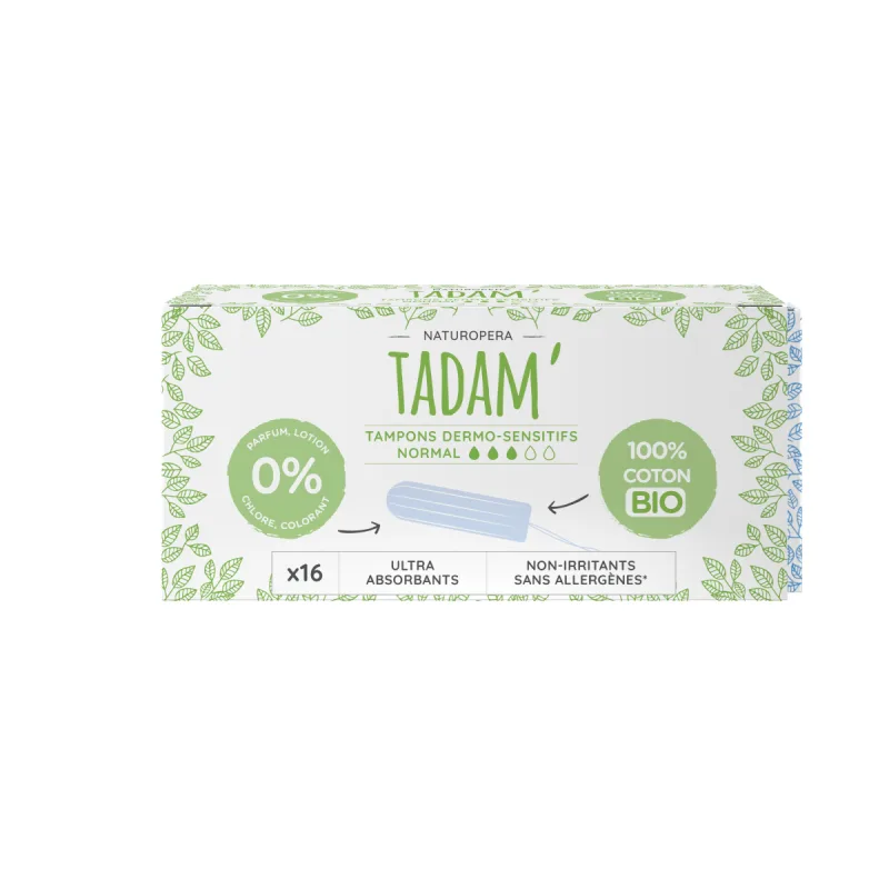 Tampoane BIO hipoalergenice Normal, 16 bucati, Tadam — preț și oferte