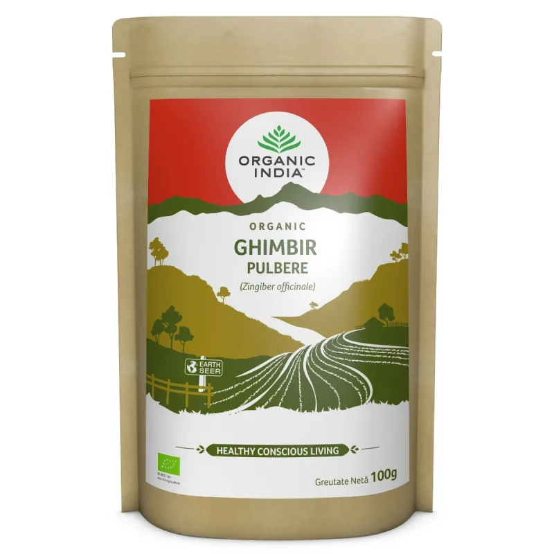 Ghimbir pulbere fara gluten, 100g, Organic India — preț și oferte