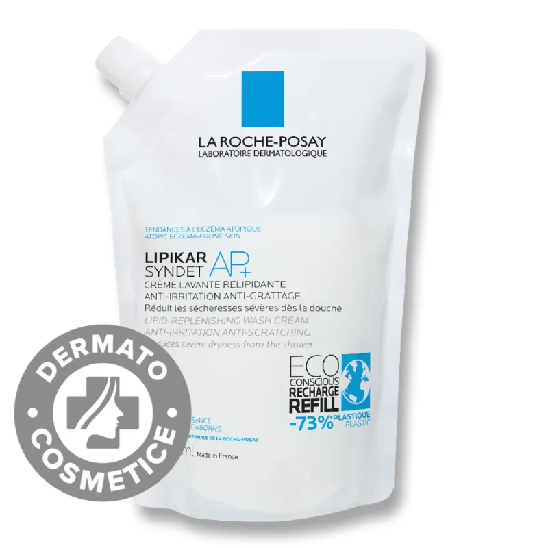 Rezerva gel de curatare pentru piele sensibila Lipikar Syndet, 400ml, La Roche-Posay — preț și oferte