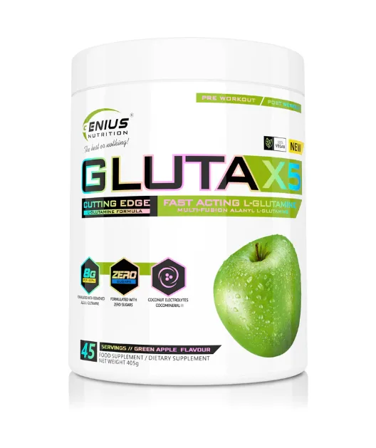 Gluta-X5 cu aroma de mar verde, 405g, Genius Nutrition — preț și oferte