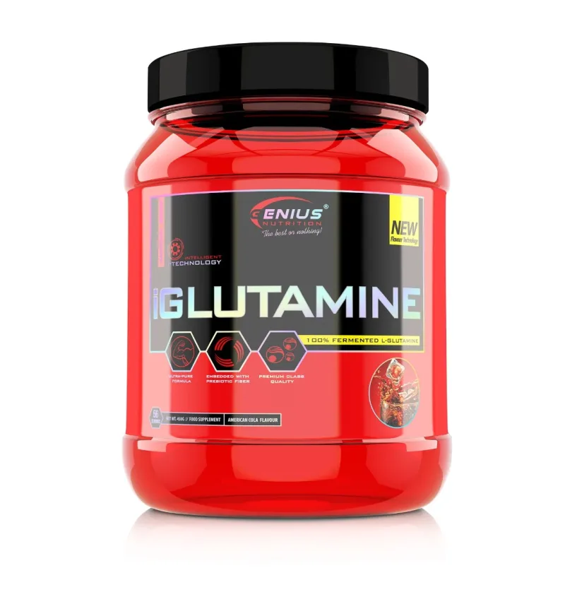 Aminoacizi pudra cu aroma de cola iGlutamine, 450g, Genius Nutrition — preț și oferte