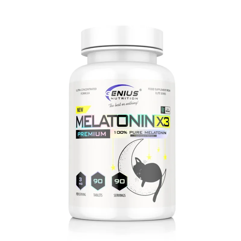 Melatonin-X3, 90 capsule, Genius Nutrition — preț și oferte