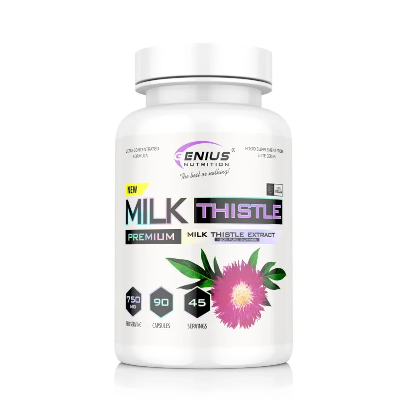 Milk Thistle, 90 capsule, Genius Nutrition — preț și oferte