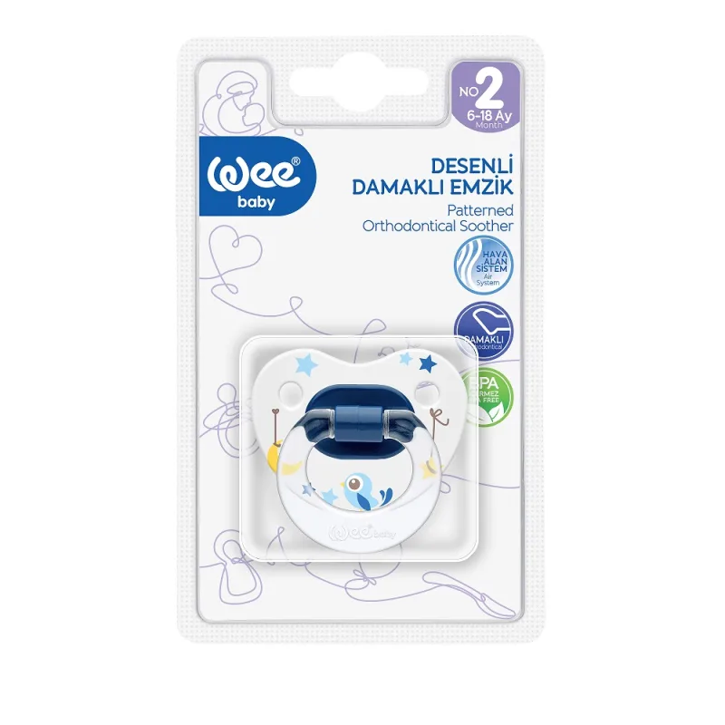 Suzeta din silicon ortodontica cu desen nr.2, 1 bucata, Wee Baby — preț și oferte