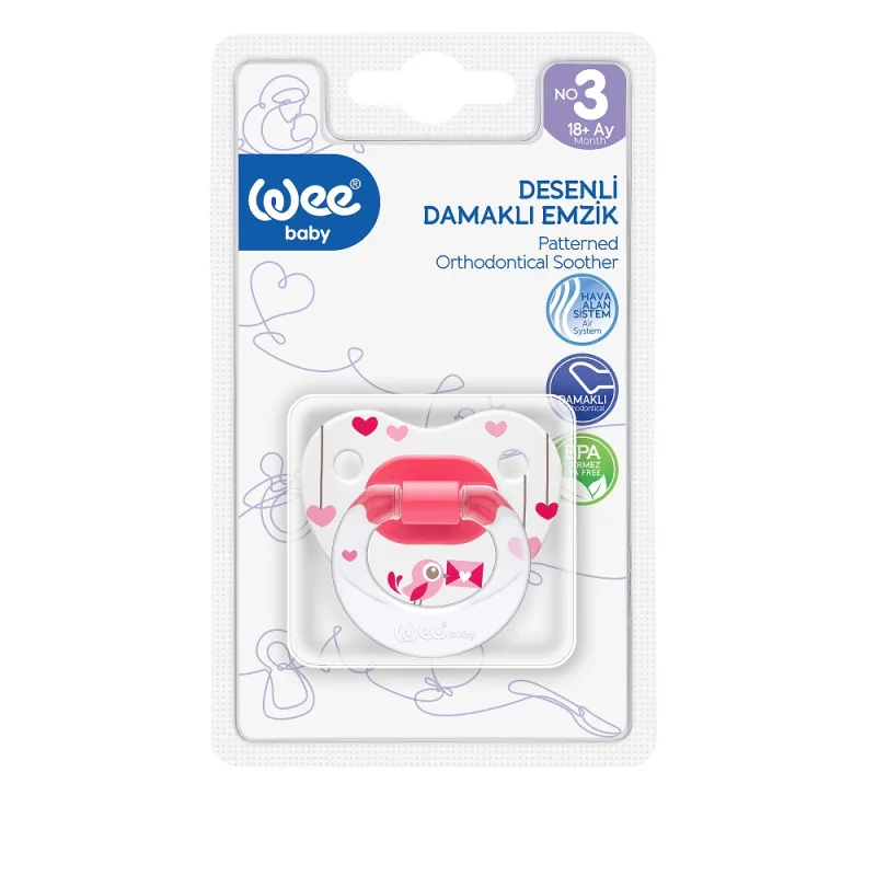 Suzeta din silicon ortodontica cu desen nr.3, 1 bucata, Wee Baby — preț și oferte