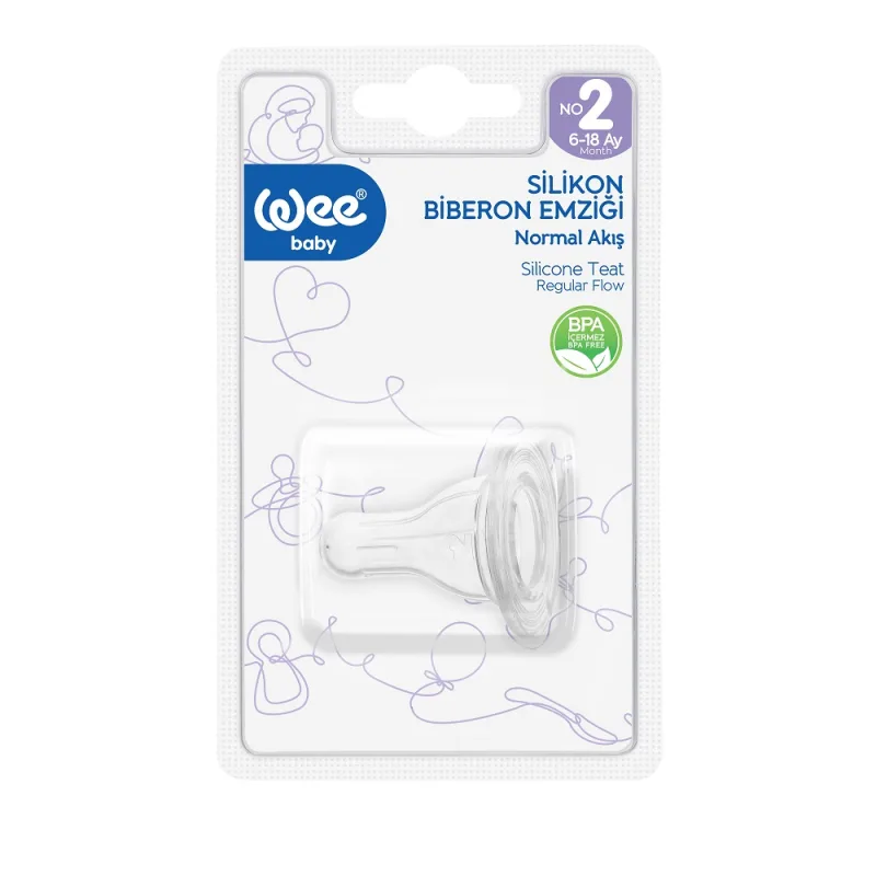 Tetina din silicon rotunda nr.2, 1 bucata, Wee Baby — preț și oferte
