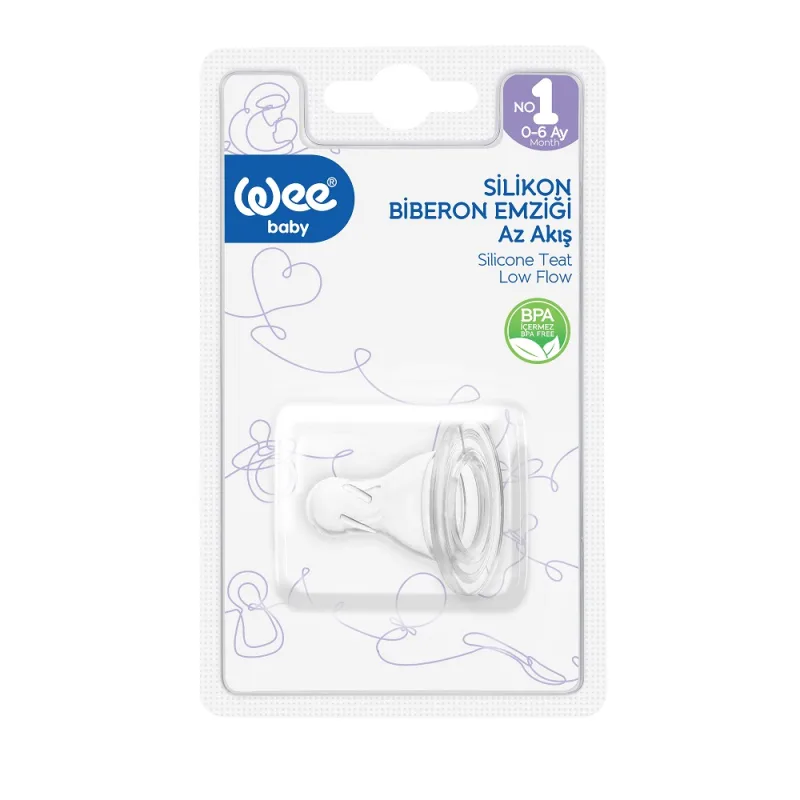 Tetina din silicon rotunda nr.1, 1 bucata, Wee Baby — preț și oferte