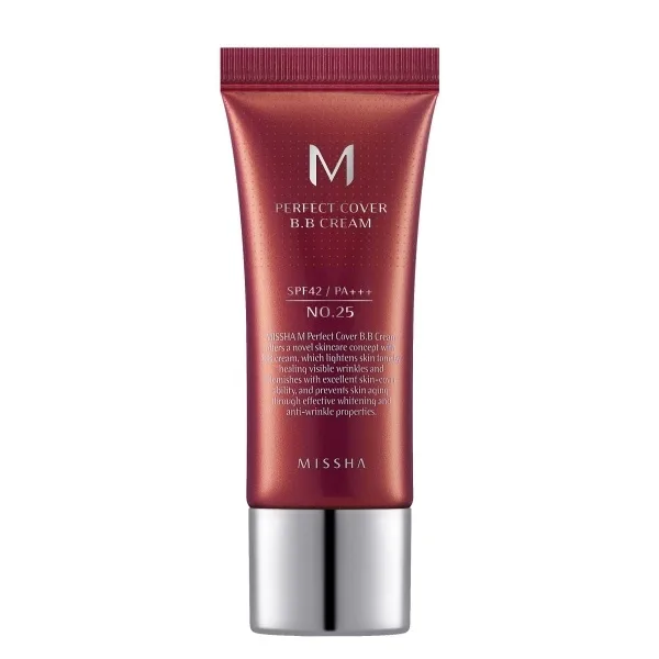 BB Cream M Perfect Cover SPF42/PA+++ Nuanta 25/Bej cald, 20ml, Missha — preț și oferte