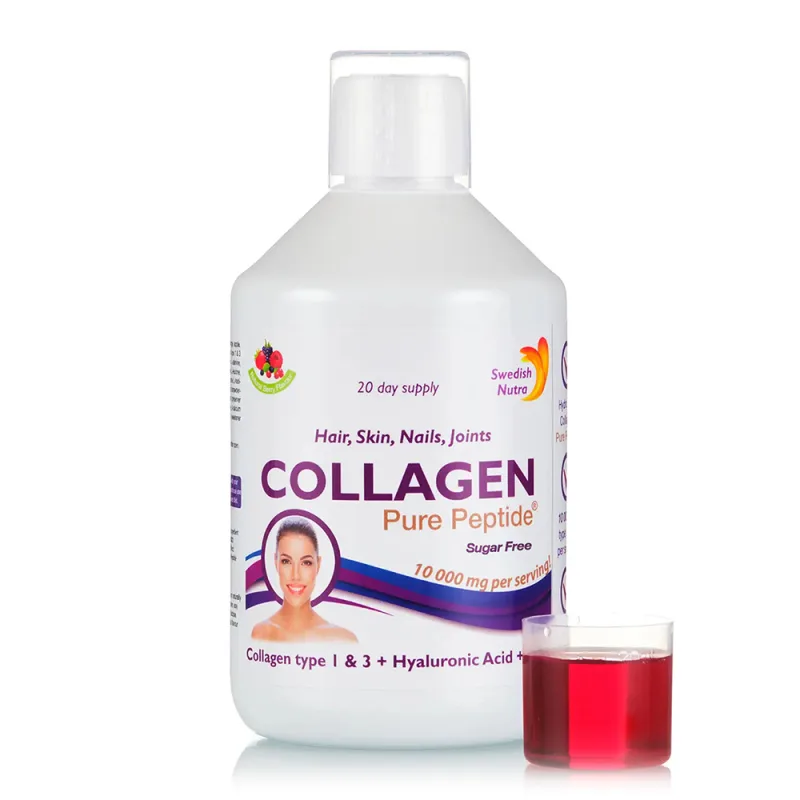 Colagen Lichid Hidrolizat Tip 1 si 3 10000mg, 500ml, Swedish Nutra — preț și oferte