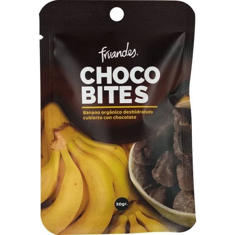 Banana BIO deshidratata invelita in ciocolata, 30g, Fruandes — preț și oferte