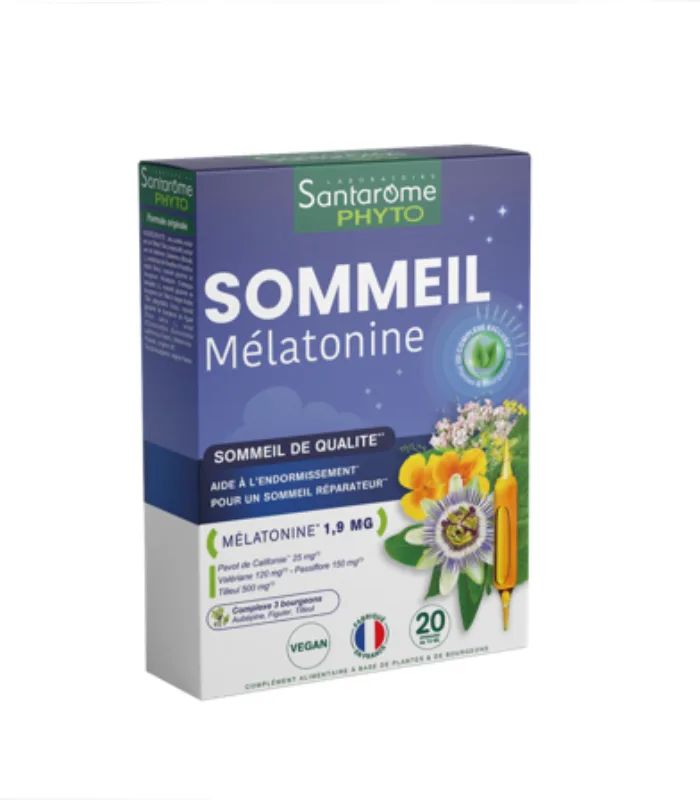 Sommeil Melatonine, 20 fiole, Santarome — preț și oferte