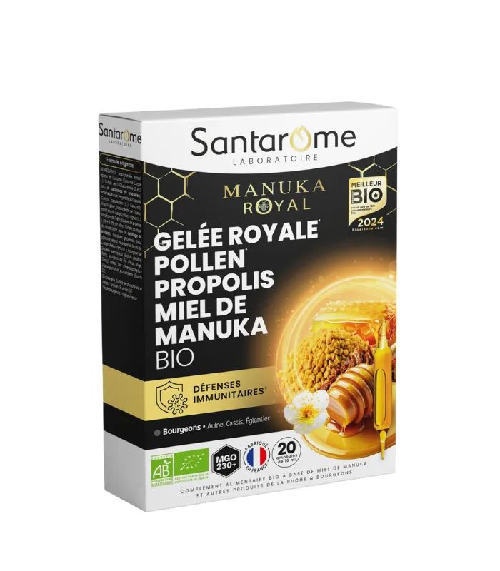 Laptisor de matca Propolis Polen Manuka Bio, 20 fiole, Santarome — preț și oferte