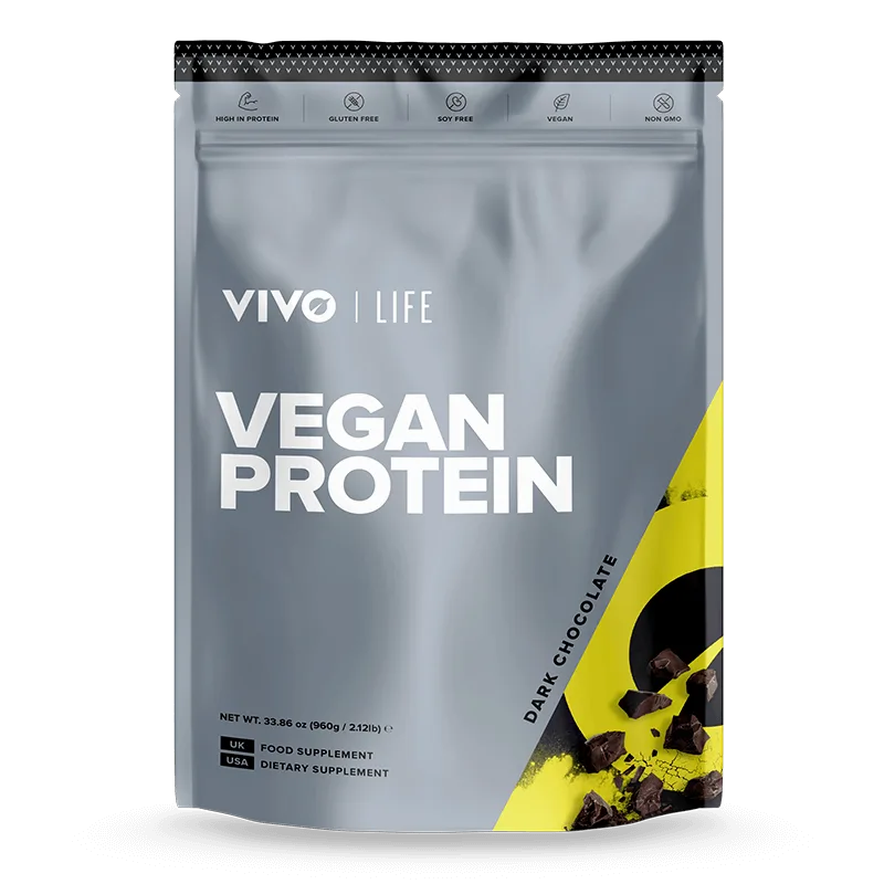 Proteine vegetale cu aroma de Ciocolata neagra Life, 960g, Vivo — preț și oferte