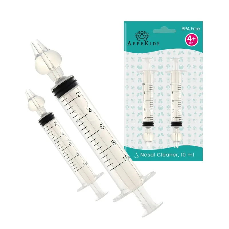 Set seringi pentru lavaj nazal pentru +4 luni, 2x10ml, AppeKids — preț și oferte