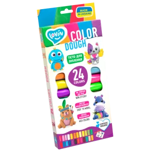Set plastilina Lovin Shine&Aroma Dough, 24 x15g, Oktoclay