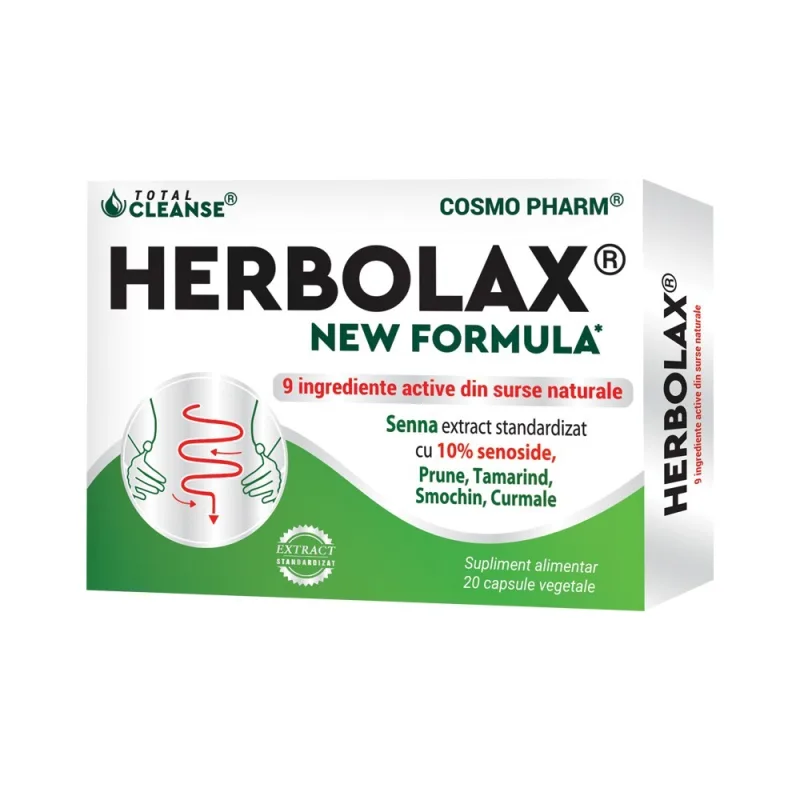 Herbolax New Formula, 20 capsule, Cosmopharm — preț și oferte