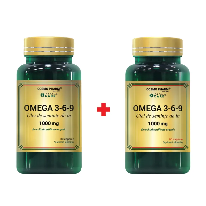 Pachet Omega 3-6-9 1000mg, 60 + 30 capsule, Cosmopharm — preț și oferte