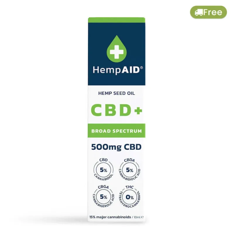 Ulei de canepa cu 500mg CBD 500mg CBDA 500mg CBGA, 10ml, HempAID — preț și oferte