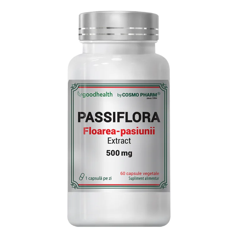 Passiflora Extract 500mg, 60 capsule, Cosmopharm — preț și oferte