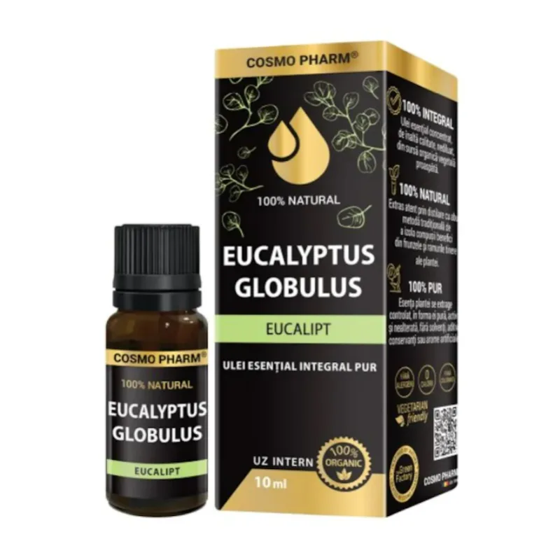 Ulei esential integral pur de eucalipt, 10ml, Cosmopharm — preț și oferte
