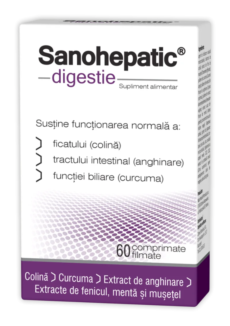 Sanohepatic digestie, 60 comprimate filmate, Zdrovit — preț și oferte