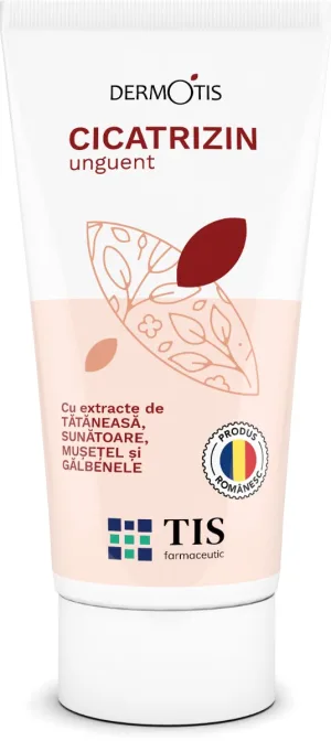 Unguent cu tataneasa, sunatoare, musetel si galbenele Cicatrizin, 50g, Tis Farmaceutic