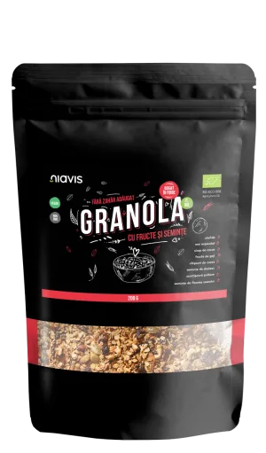 Granola cu Fructe si Seminte Eco, 200g, Niavis