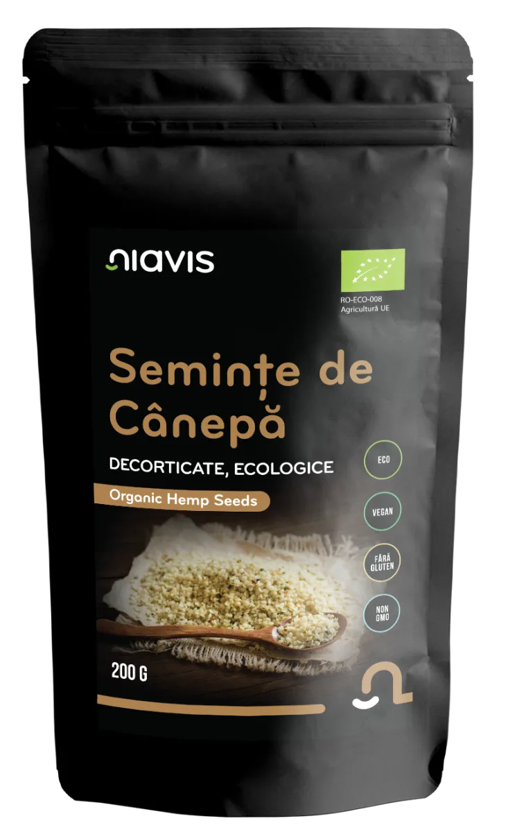 Seminte de canepa decorticate, 200g, Niavis — preț și oferte