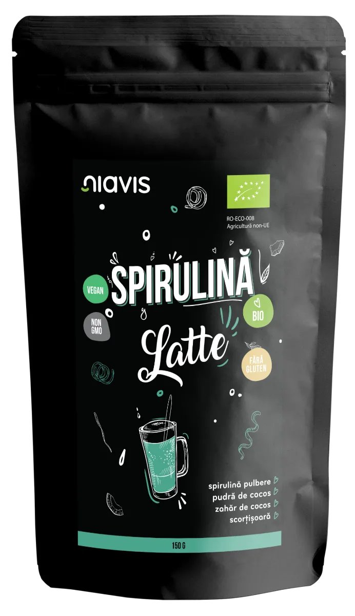 Pulbere ecologica Spirulina Latte, 150g, Niavis — preț și oferte