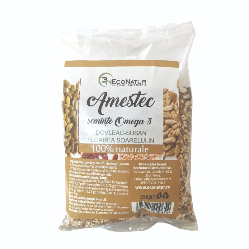 Amestec de seminte Omega 3, 250g, EcoNatur — preț și oferte