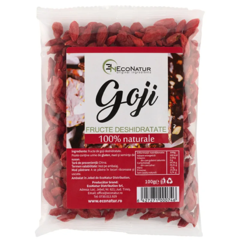 Fructe uscate goji, 100g, EcoNatur — preț și oferte