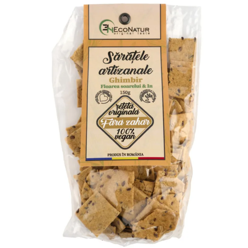 Saratele artizanale cu ghimbir, 150g, EcoNatur — preț și oferte